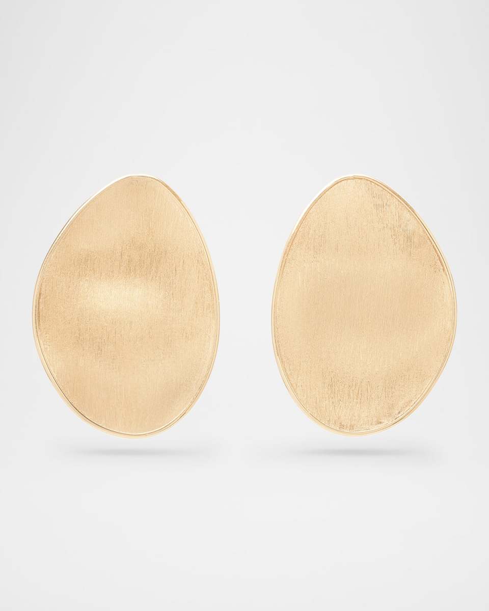 18K Yellow Gold Lunaria Stud Earrings